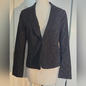 Black Floral Blazer Jacket 10